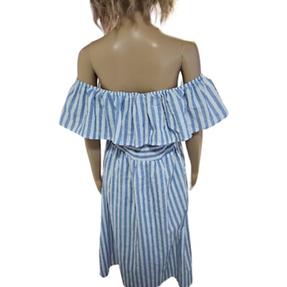 Striped off-the-shoulder dress - Picture 4 of 5
